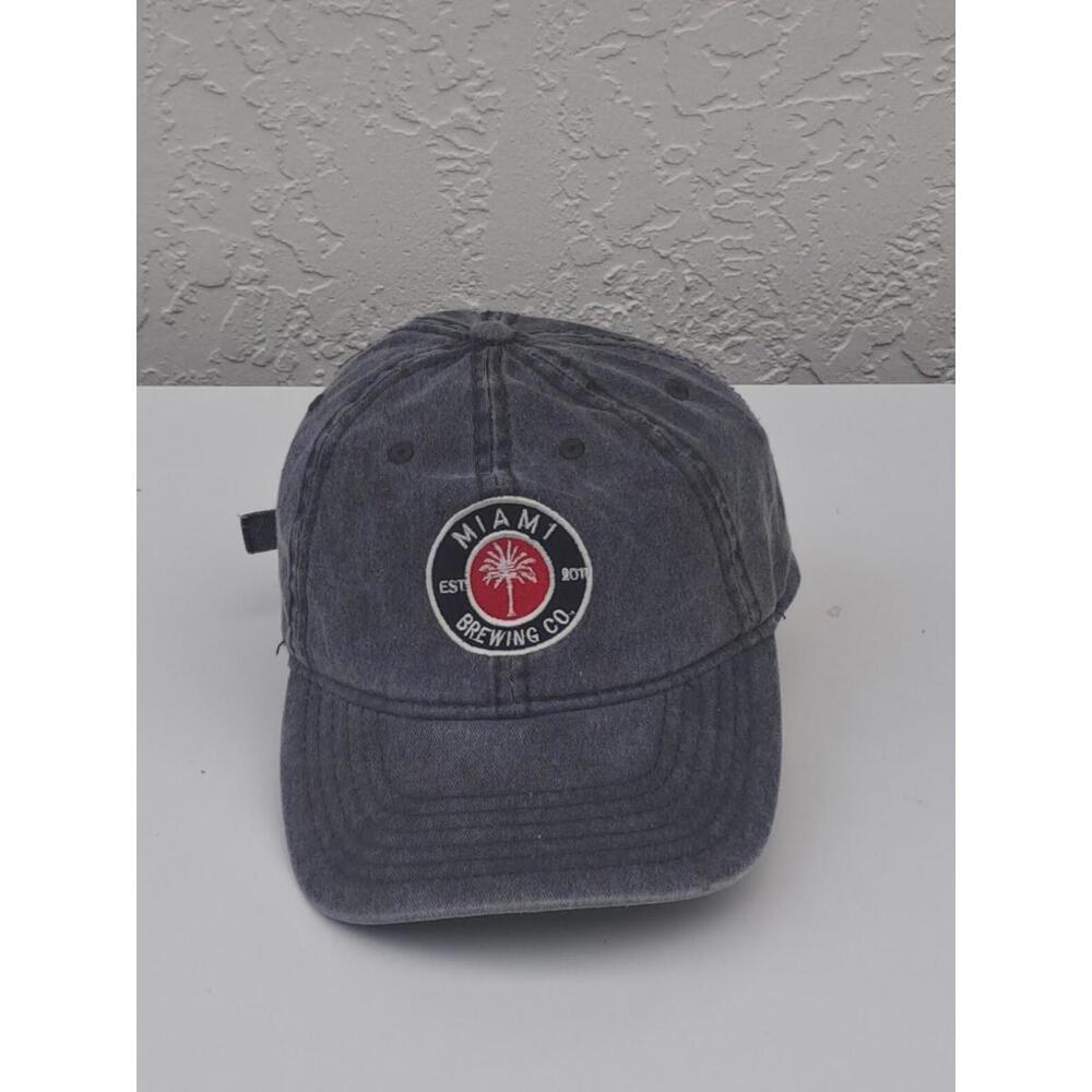 Miami Brewing Co.ESY Hat Cap Adult  Strap Back Embroidered Gray 100% Cotton